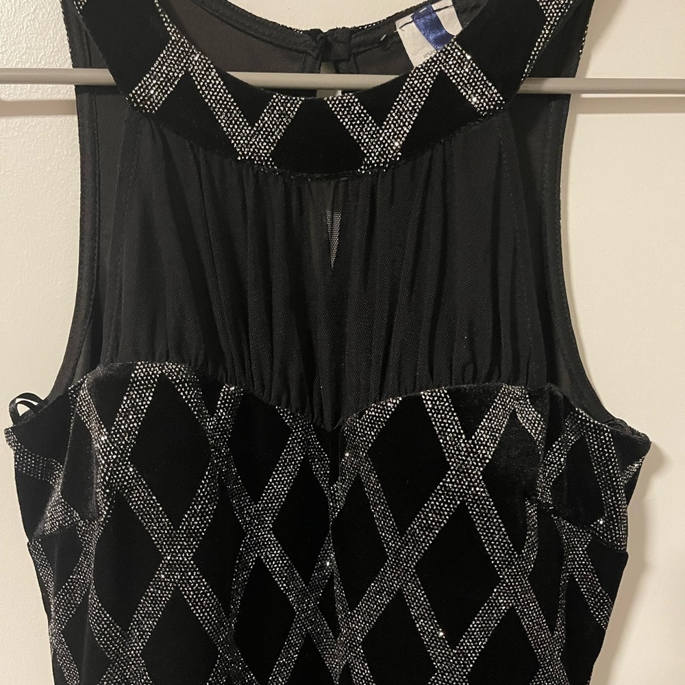 Black velvet dress